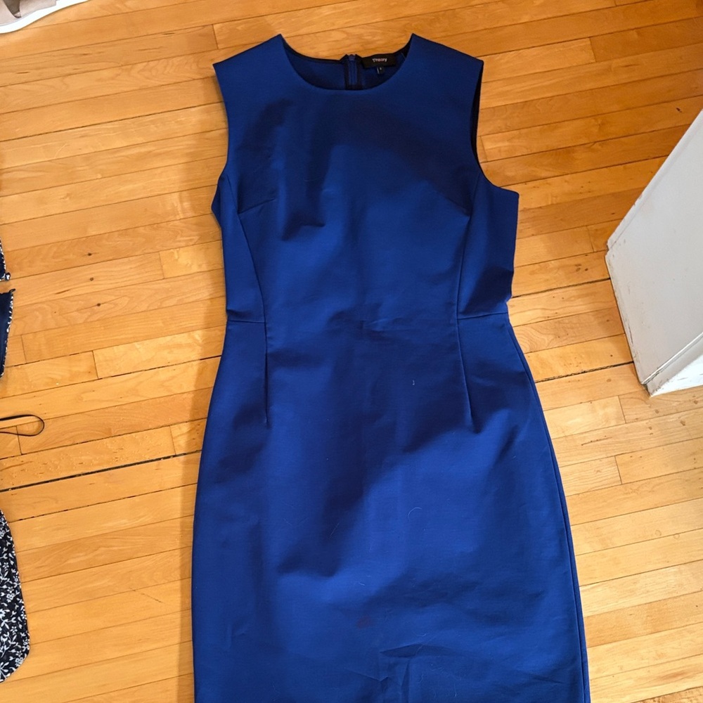 Theory Royal Blue Sheath Dress